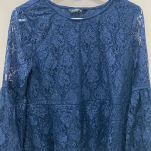 Women’s Navy Blue Lace Top