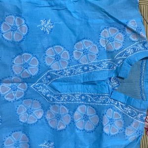 Blue Chikankari Kurta