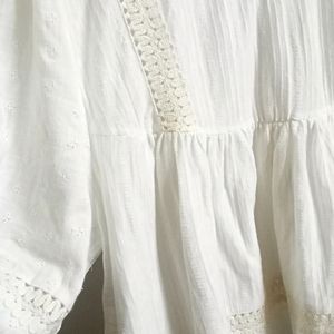 White Eyelet Top