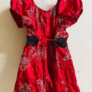 Korean Stylish Red Plus Size Mini One Piece