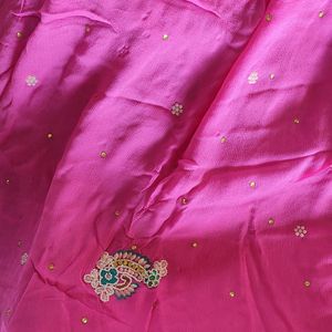 Pink Chiffon Saree