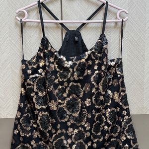 Sequin Black Party Top