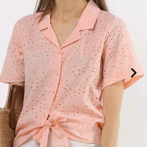 Schiffli Tie Up Shirt