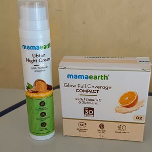 Mamearth Compact Powder And Night Cream