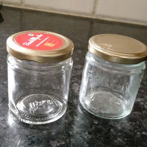 Set Of  3 GLASS CONTAINERS