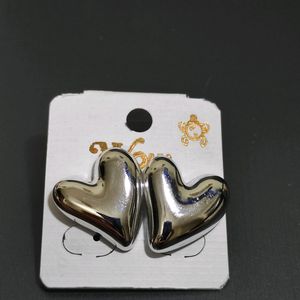 Heart Earrings Silver