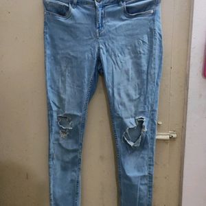 Denim Damaged Jeans