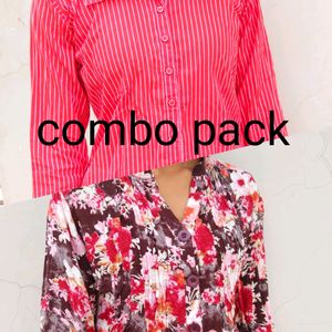 2 Shirt Combo Pack For Women's