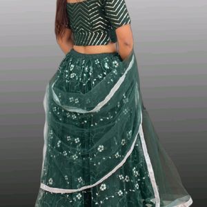 💚 💚 New Fresh Heavy Sequin Lehenga Choli 💚💚