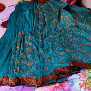 Embroidery Jute Saree