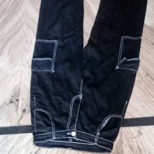 Black Cargo Jeans