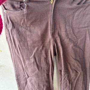 High Waist Trouser/Jeans - (chocolate Brown)