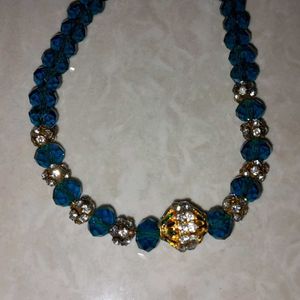 blue necklace