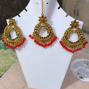 Earrings With Maang Tikka