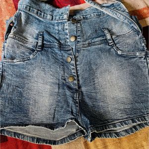 Denim High Waist Shorts