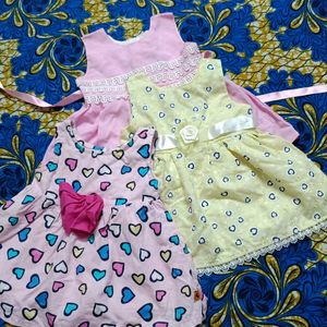 3 Qute Dresses For New Born Baby Girl