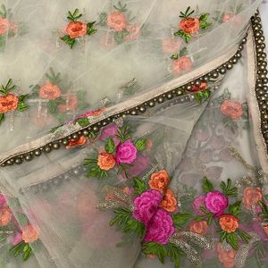 Net Embroidered Dupatta