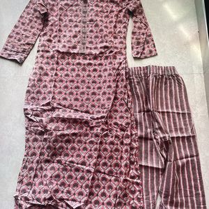 Pink Kurti Set without Dupatta