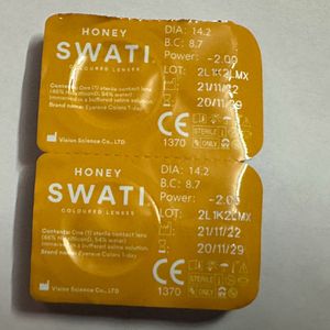 Swati Verma Contact Lenses In Shade Honey (-2