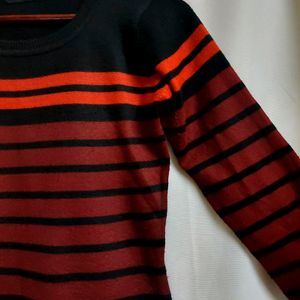 Max Red & Black Stripes Pull Over