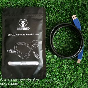 RARERED 1.5 Metre USB A to B Cable for Printers