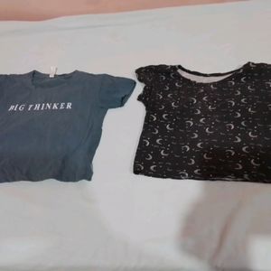 Crop T-shirts  Combo For Women