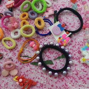 Girls Hair Clips and Necklace