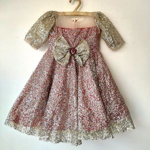 Gorgeous Full Sequined Dress For Girls