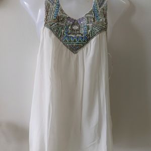 Forever New Aesthetic Beaded Embellished Top