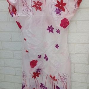 Pure Cotton S Size Floral Kurti