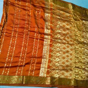 Orange Colour Pure Kanchipattu Saree