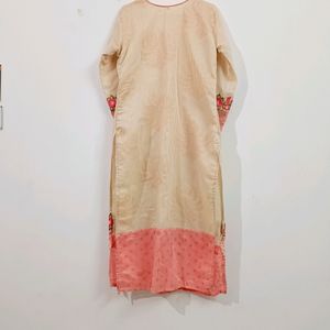 Light Pink And Beige Women's Kurta