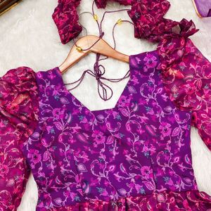 AC 258 Purple Organza Dress