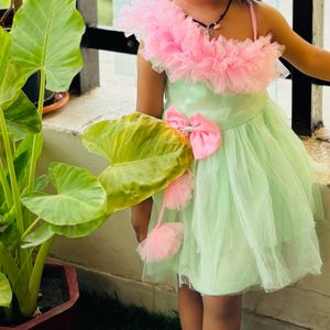 Beautiful Pink N Green Dress