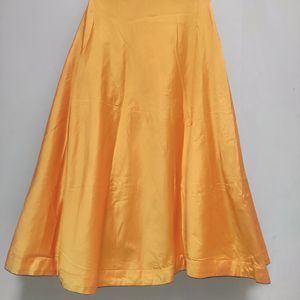 Heavy Embroidery Top And Satin Skirt With Dupatta