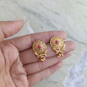 Gold Plated Traditional Studs For Women And Girls