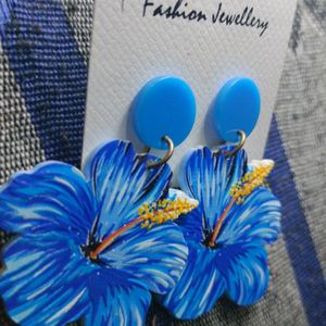 Blue Party Wear+Traditional Earrings