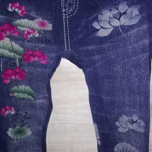 Floral Printed Jeggings For Girls And Woman's