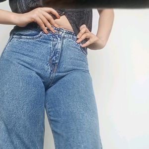 High Waist Jeans Combo (Blue+Black)