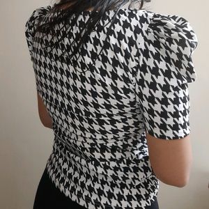 Black And White Patterned Top