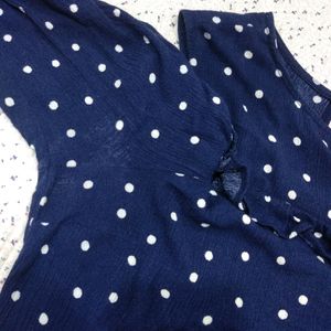 Polka Dot Cold Shoulder Top