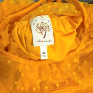 Turmeric Yellow XL Net Top