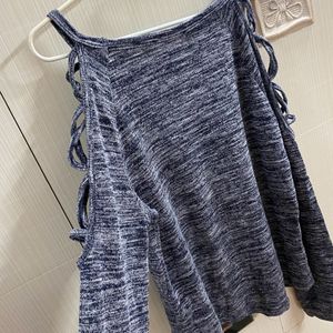 Stylish Knitted Grey Top