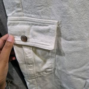 White Cargo Pant