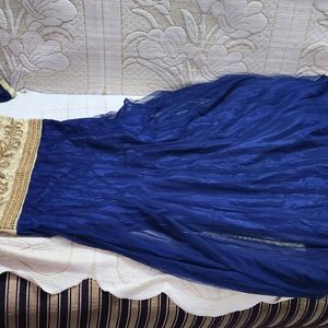 Navy Blue Colur Anarkali Suit