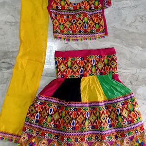 Multi Colour Heavy Work Ghagra Choli With Dupatta