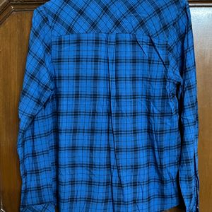 Harvard Unisex Blue & Black Checkered Shirt