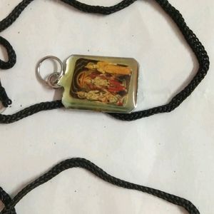 Dual Sided Pendant, Threads Of Shree Ram Hanuman