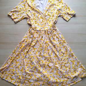 Sassafras Wrap Yellow Dress.