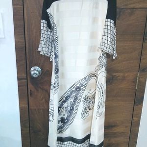 Party Wear Black And White Dress